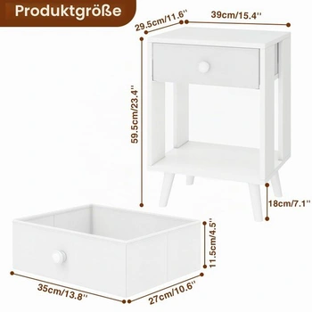 Noční stolečky Ymyny HST012W-2