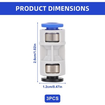 3 ks teflonových PTFE adaptérů na trubice pro 3D tiskárny Bambu Lab