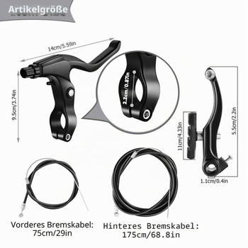 Sada jízdních kol, brzdová sada pro většinu jízdních kol, horská kola, univerzální hybridní MTB