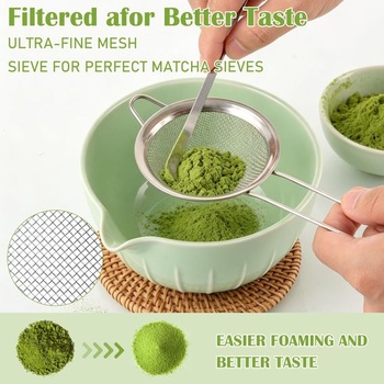 APACALI 8dielna sada na Matcha, metla na Matcha, miska na Matcha s nalievačom, ružová sada na Matcha,