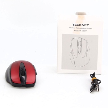 TECKNET Bluetooth myš, dobíjacia bezdrôtová Bluetooth myš (tri režimy: BT 5.0/3.0 + 2.4G), 4800 DPI,