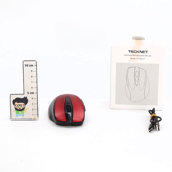 TECKNET Bluetooth myš, dobíjacia bezdrôtová Bluetooth myš (tri režimy: BT 5.0/3.0 + 2.4G), 4800 DPI,