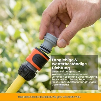 Ochranná krytka Sintrix Fab pre spojku záhradnej hadice, zaslepovacia zátka vhodná pre rýchlospojky
