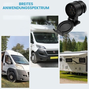 Adaptér YESLUSY z 13 na 7 pinov, 12V adaptér pre zásuvku prívesu z 13 na 7 pinov, vodotesný, pre