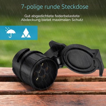 Adaptér YESLUSY z 13 na 7 pinov, 12V adaptér pre zásuvku prívesu z 13 na 7 pinov, vodotesný, pre