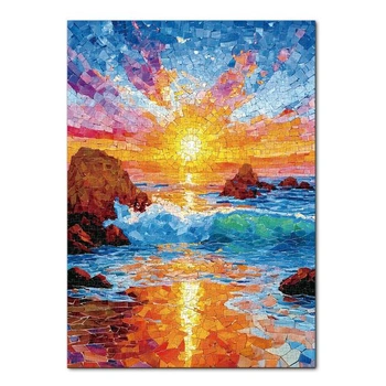 1000dílné puzzle, Pláž Sea Glass, klasické puzzle pro…