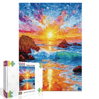 1000dielne puzzle, Pláž Sea Glass, klasické puzzle pre dospelých