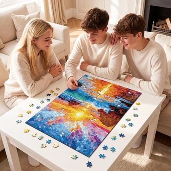 1000dílné puzzle, Pláž Sea Glass, klasické puzzle pro dospělé