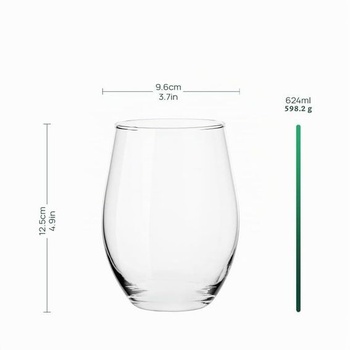 TREND FOR HOME Poháre na víno bez stopky, 580 ml, Sada 6 kusov, Poháre na víno bez stopky,