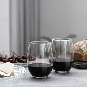 TREND FOR HOME Sklenice na víno bez stopky, 580 ml, Sada 6 kusů, Sklenice na víno bez stopky,