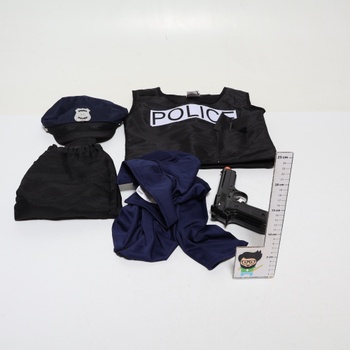 Dětský kostým policisty RUBIE - velikost 3-10 let - kompletní kostým s košilí, kalhotami, chráničem