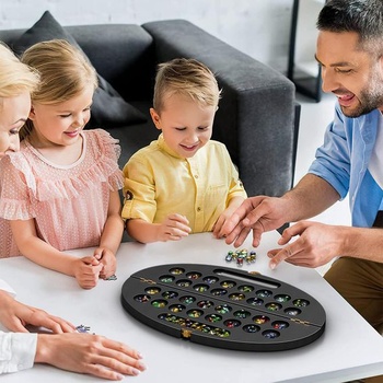 Kalaha - Vysoko kvalitná hra s okruhliakmi pre 2 hráčov, luxusná sada Mancala: Skladacia hracia doska z
