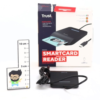Čítačka kariet Trust Primo USB-C DNI, čítačka identifikačných kariet, kompatibilná s FIPS 201, FIPS TAA