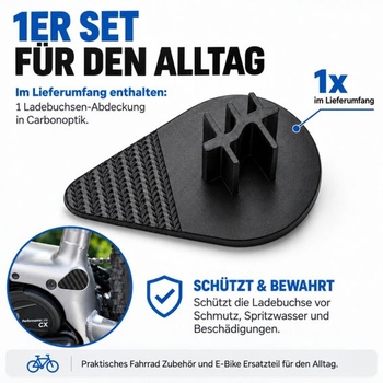 Kryt nabíjacieho portu Sintrix Fab kompatibilný so systémom Bosch Cube e-bikes 1