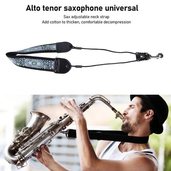 Popruh na krk pro saxofon Tbest, Vyšívaný popruh na krk pro saxofon, Alt/Tenor saxofon,