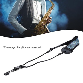 Popruh na krk pro saxofon Tbest, Vyšívaný popruh na krk pro saxofon, Alt/Tenor saxofon,
