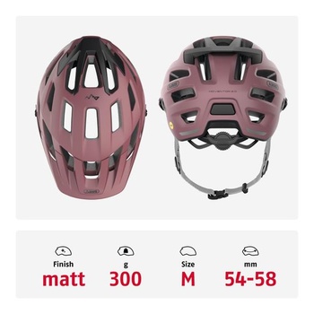 Prilba ABUS MTB Moventor 2.0 MIPS, cyklistická prilba M (54-58 cm) červená (svetlo červená)