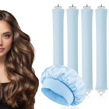 AOOWU Heatless Curls Band, 5 kusov, Nočné fúkané kudrlinky bez tepla, Nové natáčky na kudrlinky bez