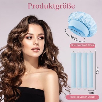 AOOWU Heatless Curls Band, 5 kusov, Nočné fúkané kudrlinky bez tepla, Nové natáčky na kudrlinky bez
