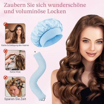 AOOWU Heatless Curls Band, 5 kusov, Nočné fúkané kudrlinky bez tepla, Nové natáčky na kudrlinky bez