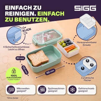 Svačinový box Sigg Set Uniflower, zelený
