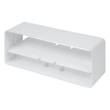 Vent Systems Obdĺžniková spojka potrubia 220 x 90 mm so spätnou klapkou – plastová spojka pre ploché