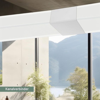 Vent Systems Obdélníková spojka potrubí 220 x 90 mm se zpětnou klapkou – plastová spojka pro ploché