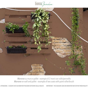 BiancoGarden Marrone (hnědá) křídová barva pro venkovní použití (1 litr) – Zkrášlete si zahradu,