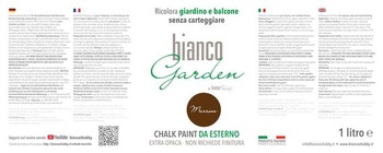 BiancoGarden Marrone (hnědá) křídová barva pro venkovní použití (1 litr) – Zkrášlete si zahradu,