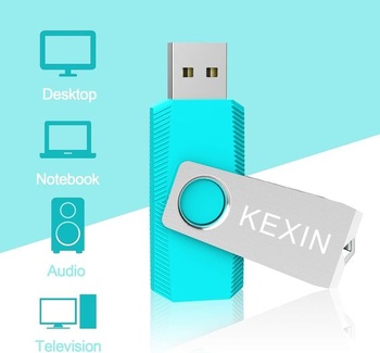 KEXIN USB flash disk 32GB, 3 kusy, USB 2.0, mini flash disk, USB flash disk, 360 ° otočný kovový