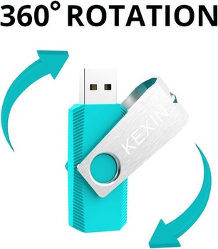 KEXIN USB flash disk 32GB, 3 kusy, USB 2.0, mini flash disk, USB flash disk, 360 ° otočný kovový
