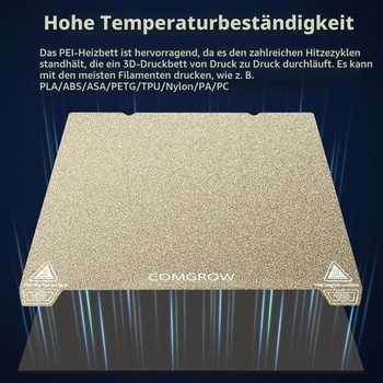Ender 3 V3 SE PEI pružinová ocel 235x235mm, texturovaná PEI deska magnetická flexibilní vyhřívaná