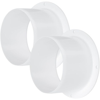 Vent Systems Vetracia príruba 100 mm, plastová okrúhla, rovná – 2 kusy – Robustná spojovacia doska pre