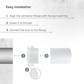 Vent Systems Vetracia príruba 100 mm, plastová okrúhla, rovná – 2 kusy – Robustná spojovacia doska pre