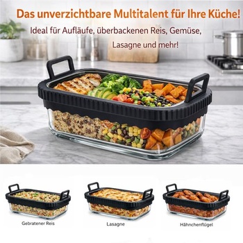 Miska na zapekanie pre 2-komorovú teplovzdušnú fritézu COSORI/teplovzdušnú fritézu Ninja
