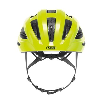 Cyklistická helma ABUS Macator MIPS - základní cyklistická helma s kšiltem - vhodná pro ty s culíky