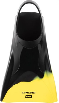 CRESSI Pura ploutve - Unisex silikonové kapsové ploutve na plavání a šnorchlování 35/38 černá/žlutá