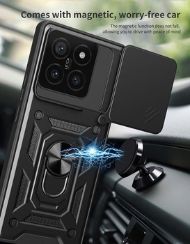 Pouzdro pro Xiaomi 14T 5G/Xiaomi Mi 14T 5G, ochranný kryt s 360° kroužkem a krytkou objektivu,