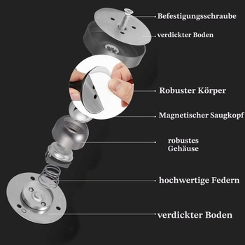 Zarážka dveří, magnetická západka dveří, nerezová ocel, robustní zarážka dveří pro spodní část