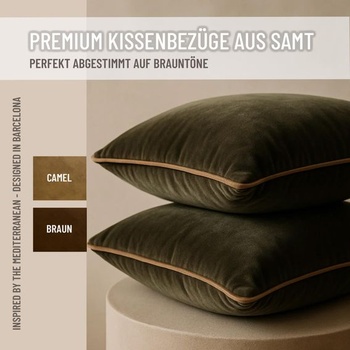 Obliečky na vankúše 30x50 cm – Sada 2 kusov z mäkkého zamatu – Dekoratívne vankúše s kontrastným
