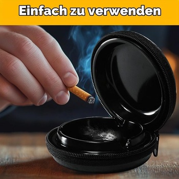 Kapesní popelník, přenosný popelník, kapesní popelník s víkem, cestovní popelník s klíčenkou pro