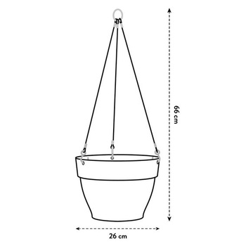 Elho vibia campana závěsný květináč 26 cm - javor fialový javor fialový 26 cm
