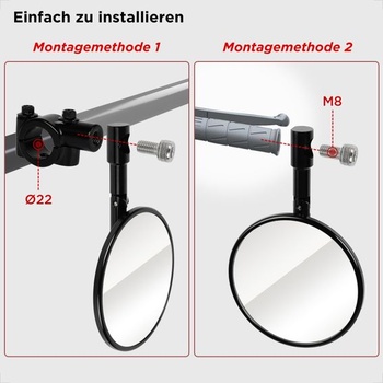 Zrcátka Evermotor na konec řídítek 2 ks