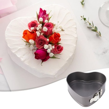 Forma na torty v tvare srdca 17,5x14x5 cm - 2 kusy Malá tortová forma s nepriľnavým povrchom na