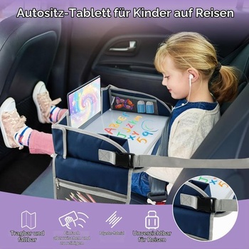 Cestovný stolík do detských áut, autosedačiek a herných kútikov – Skladací odkladací stolík s