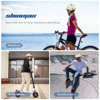 Cyklistická prilba Shinmax pre ženy aj mužov, nastaviteľná prilba so šiltom a slnečnou clonou, ľahká a