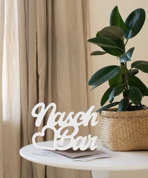 Dekorácia na ceduľu s motívom candy baru Putuo Decor – Nápisy na candy bar ako PVC stolová dekorácia