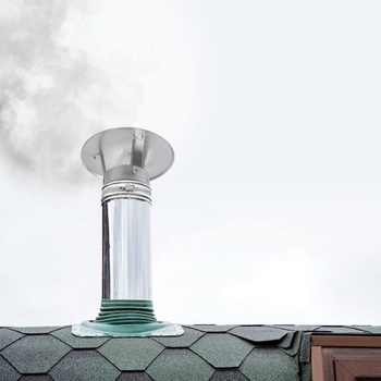 Kryt kouřovodu komína Vent Systems 100 mm - Kryt kamna/komína z pozinkované oceli s dešťovou