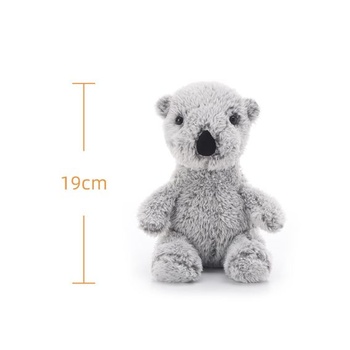 Plyšová hračka s marhuľovým jahňacím a vydrou Sammie, šedá, 19 cm