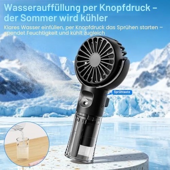 Ruční ventilátor Flanliy, černý